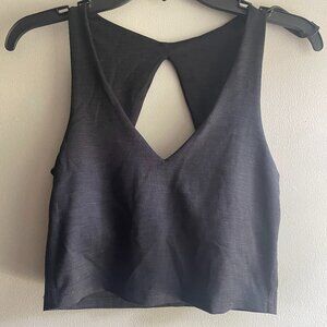 Beyond Yoga Black Cropped V Neck Tank